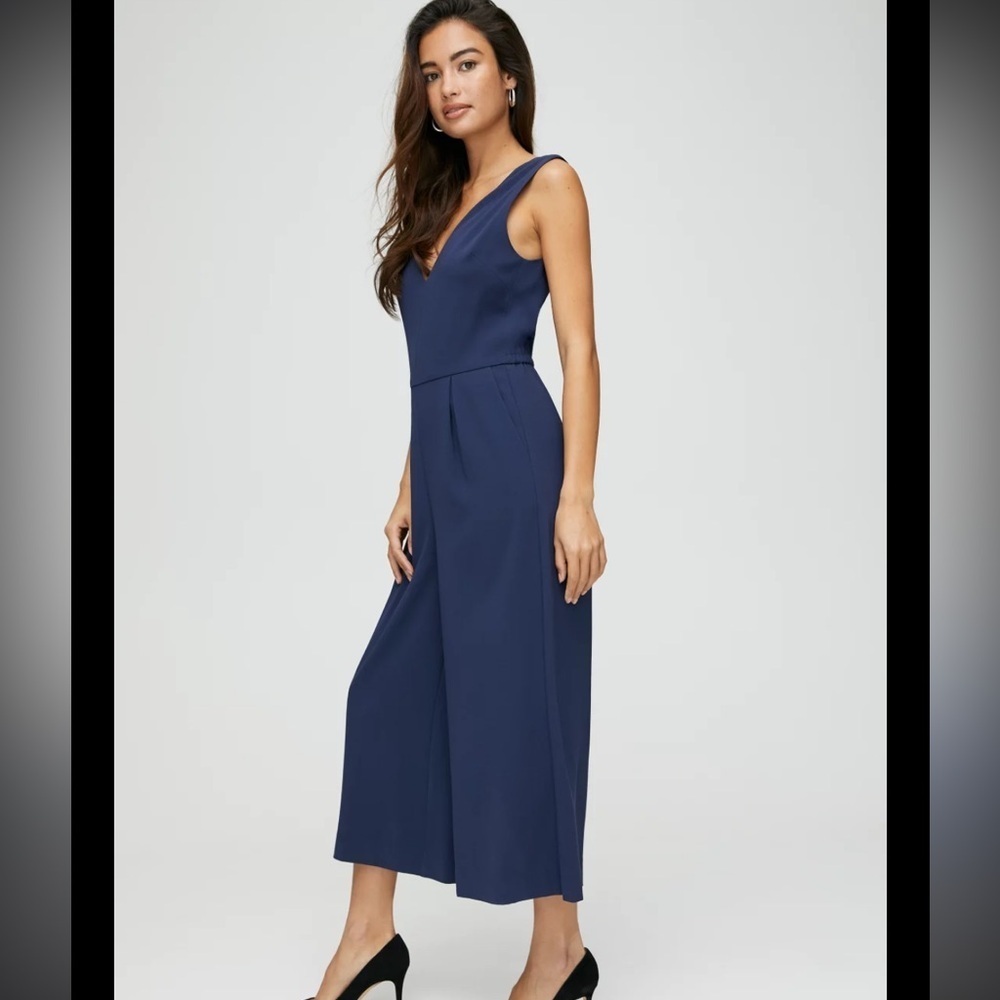 Aritzia Blue Marcus Sleeveless V-Neck Jumpsuit for Cocktail